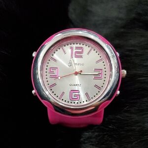 Geneva Pink and Silver Quartz Watch